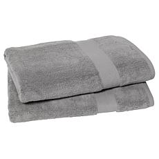 "As Is" Joy CleanBoss 2-piece USA Grown Cotton Jumbo Luxe Bath Sheets