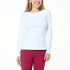 "As Is" Joy CleanBoss Performance Luxe Sleek & Smooth Boatneck Top