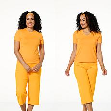 "As Is" Joy Collection Cool & Clean Two Performance Tees w/Headband 