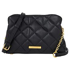 "As Is" Joy First Class Luxury Leather Quilted Chic Crossbody Bag