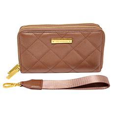 "As Is" Joy Luxe Leather Best Gift Ever Double Wallet With Wrist Strap