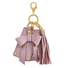 "As Is" Joy Luxe Leather Glamorous Charms 3-piece Keychain Collection