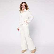 "As Is" Joy Performance Luxe Buttersoft 2pc Half Zip Top & Pant Set