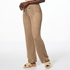 "As Is" kathy ireland® Fashion 360  Mademoiselle Crochet Pant