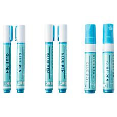 "As Is" Kingston Crafts Assorted Glue Pen Set of 6