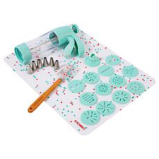 "As Is" Kitchen HQ 21-piece Spritz Cookie Press and Decorating Set