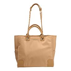 "As Is" Marcy McKenna Luxe Resort Tote Bag with Removeable Chain Li...