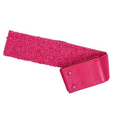 "As Is" Mark & James by Badgley Mischka Annabella Beaded Stretch Belt