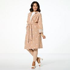 "As Is" Mark & James by Badgley Mischka Nikki Embroidered Cotton Du...