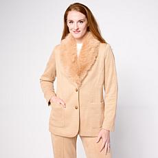 "As Is" Mark & James by Badgley Mischka Onyx Tweed Knit Blazer