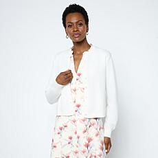 "As Is" Mark & James by Badgley Mischka Ruffle Neck Cardigan