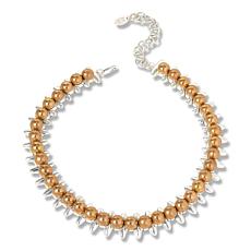 "As Is" MarlaWynne 18-13/16" Spiked Chunky Station Necklace