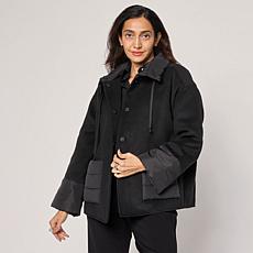 "As Is" MarlaWynne Melton Coat with Quilted Details