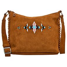 "As Is" Minnetonka Nizhoni Hand-Beaded Suede Handbag