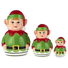"As Is" Mr. Christmas Roly Poly Characters 3-piece Set 