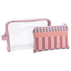 "As Is" My Tag Alongs 2-Piece Clear Travel Storge Pouch Set