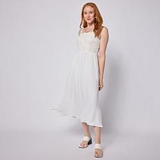 "As Is" Nina Leonard Adjustable Strap Midi Dress