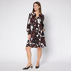 "As Is" Nina Leonard Balloon-Sleeve Dress with Pockets