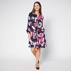 "As Is" Nina Leonard Balloon-Sleeve Dress with Pockets
