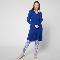 "As Is" Nina Leonard Long Sleeve Rib Knit Cardigan
