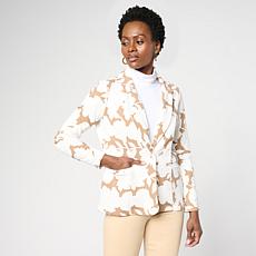 "As Is" Nina Leonard Long-Sleeve Single Button Suit Jacket 