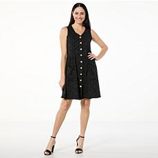 "As Is" Nina Leonard Sleeveless Button Front Dress