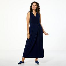 "As Is" Nina Leonard Sleeveless Side Twist Maxi Dress