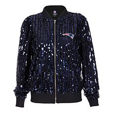 "As Is" Officially Licensed NFL Women's Sequin Jacket by Cuce - Pat...