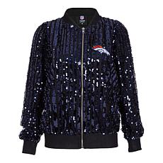 "As Is" Officially Licensed NFL Women's Sequin Jacket by Cuce - Bro...