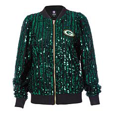 "As Is" Officially Licensed NFL Women's Sequin Jacket by Cuce - Pac...