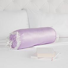 "As Is" Patricia Altschul Satin Scalloped Bolster Pillow