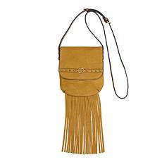 "As Is" Patricia Nash Cella Suede Leather Fringe Crossbody Bag