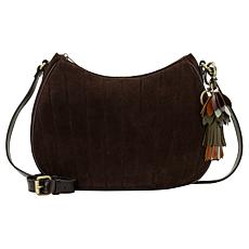 "As Is" Patricia Nash Sascha Leather Hobo Bag with Flower Tassel
