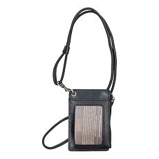 "As Is" Patricia Nash Viera Leather Card Case Lanyard