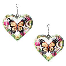 "As Is" Plow and Hearth Illusion Metal Spinners Set of 2