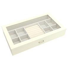 "As Is" Prestige™ Croco-Embossed Single Drawer Jewelry Box with Rin...