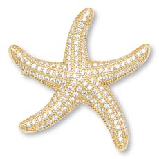 "As Is" Radiance by Absolute™ 4.74ct Sterling Silver Pavé Starfish Pin