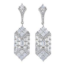 "As Is" Radiance by Absolute™ 5.25ctw Mixed Cut Art Deco Drop Earrings