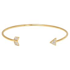"As Is" Rarities 1/6ctw Diamond Arrow Cuff Bracelet