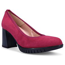 "As Is" Ron White Fallona All-Day Suede Pump with Satin Shoe Bag