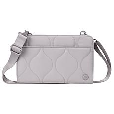 "As Is" Samantha Brown 100% Polyester Quilted Travel Wallet Crossbody