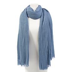 "As Is" Samantha Brown Convertible Frayed Edge Scarf Blanket