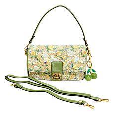 "As Is" Sharif Legacy Embroidered Flap Crossbody with Charm