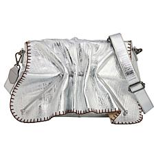"As Is" Sharif Legacy Ruched Leather Museum Flap Messenger Bag