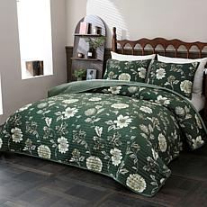 "As Is" South Street Loft Floral Mink Quilt Set 