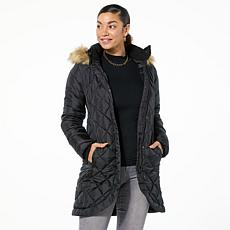 "As Is" Sporto® Tulip Quilted Water-Resistant Parka Coat