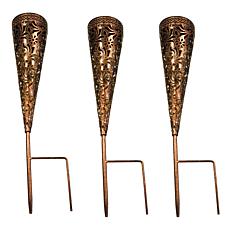 "As Is" Tower Hill by Christie Brinkley Solar Light 3-pack