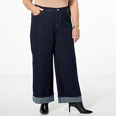 As Is Tower Hill by Christie Brinkley Wide-Leg Cuffed Jean