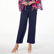 "As Is" TWRHLL by Christie Brinkley Front Button-Detail Pant