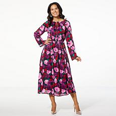 "As Is" TWRHLL by Christie Brinkley Metallic Maxi Dress with Pockets